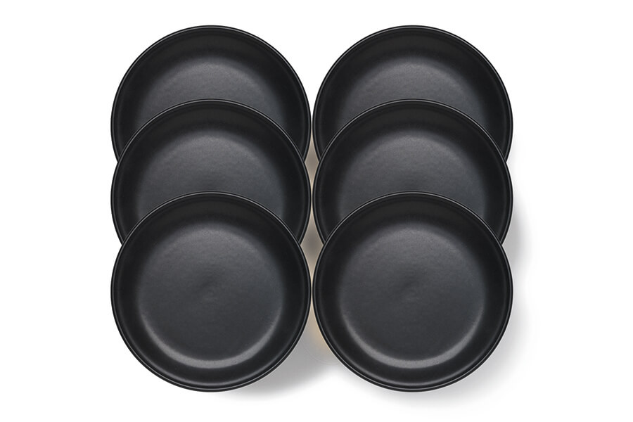 Fondue plate Tradition black, 6 pcs.